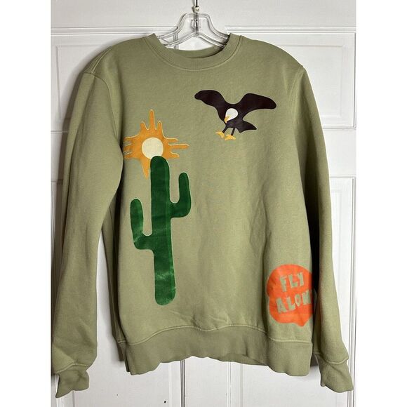 Roku Studio Men's Unisex Crew Neck Sweater Sweatshirt "Stay Wild" Medium - Picture 1 of 3